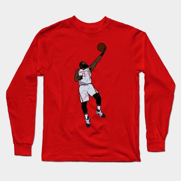 James Harden Lay - NBA Houston Rockets Long Sleeve T-Shirt by xavierjfong